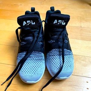 Size 6.5 APL sneakers: black with white ombré
